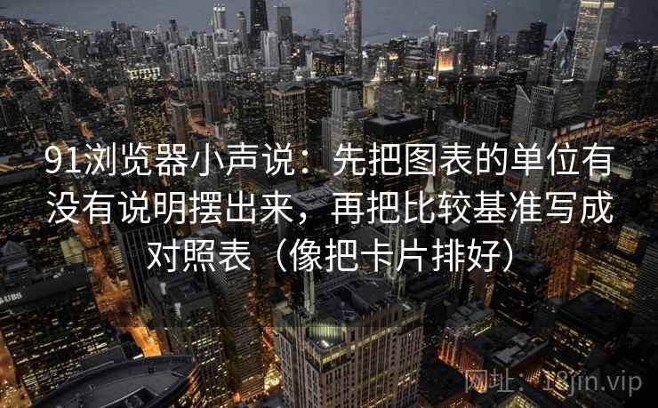91浏览器小声说:先把图表的单位有没有说明摆出来,再把比较基准写成对照表(像把卡片排好) 91浏览器小声说:先把图表的单位有没有说明摆出来,再把比较基准写成对照表(像把卡片排好)